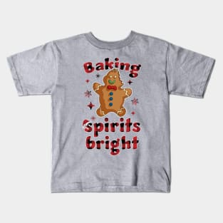 Baking Spirits Bright Christmas Funny Baker Pajama Family Kids T-Shirt